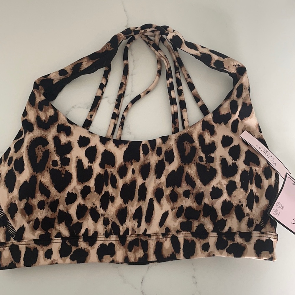 Animal print strappy Victoria’s Secret sports bra